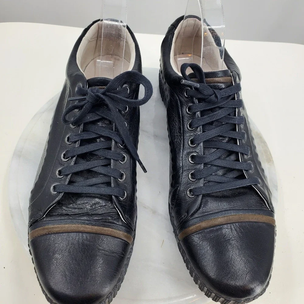 Alexander McQueen X Puma Scarred Street Mens Black Leather Low Top Sneakers 8
